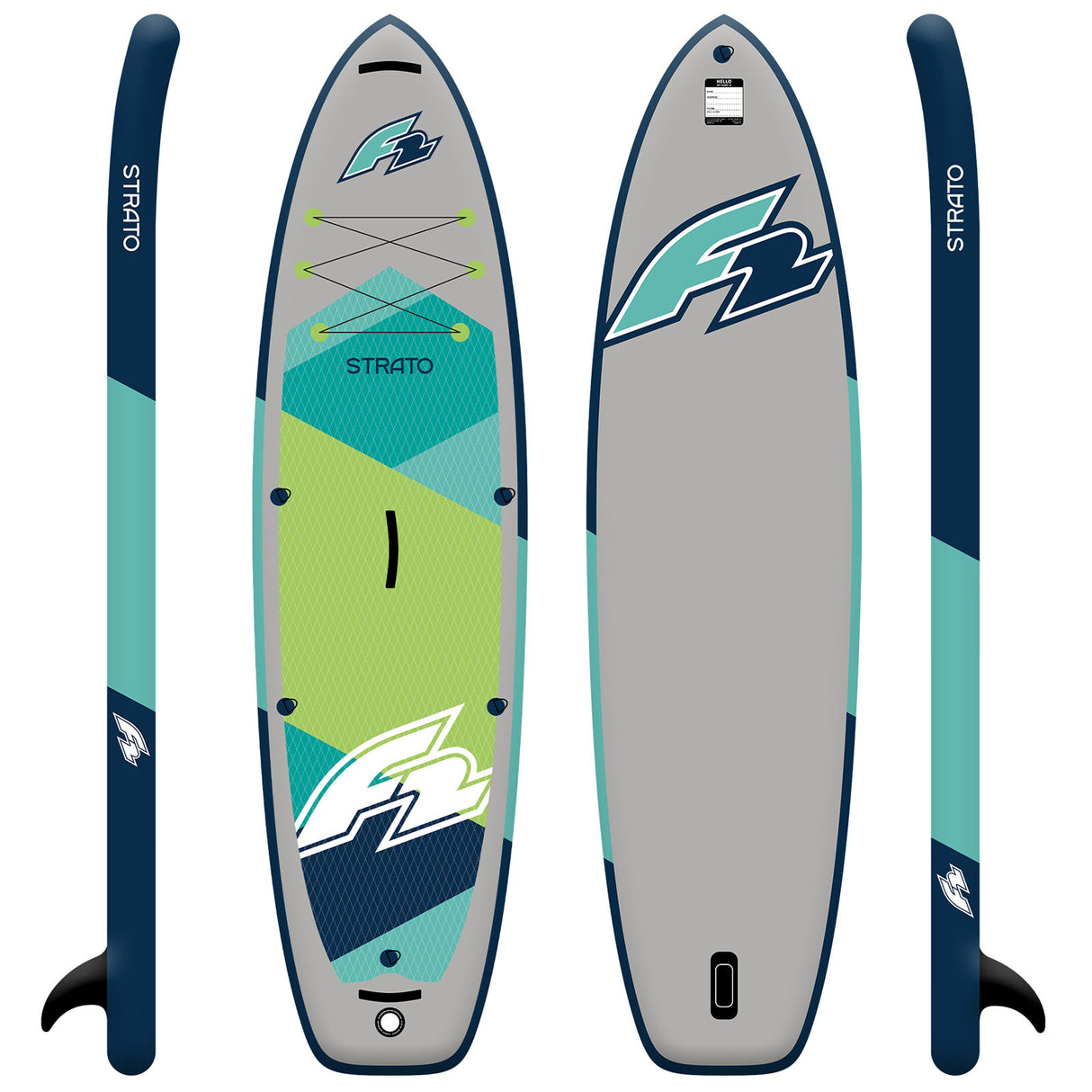 F2 SUP Stand Up Paddle Board Strato 10'0''/10'5"/11'5"/12'5'' wählbar Grün 2024