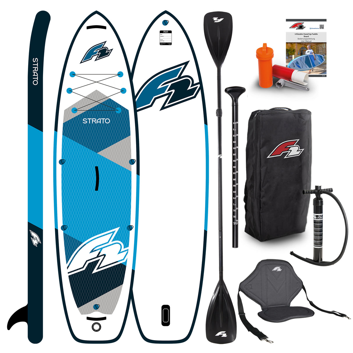 F2 SUP Stand Up Paddle Board Strato Limited Edition Größe wählbar Blau