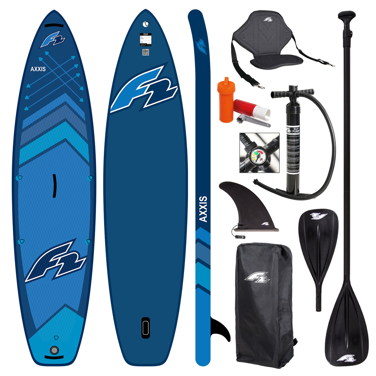 F2 AXXIS SUP Stand Up Paddling Board Set – Modelle, Größen & Farben wählbar