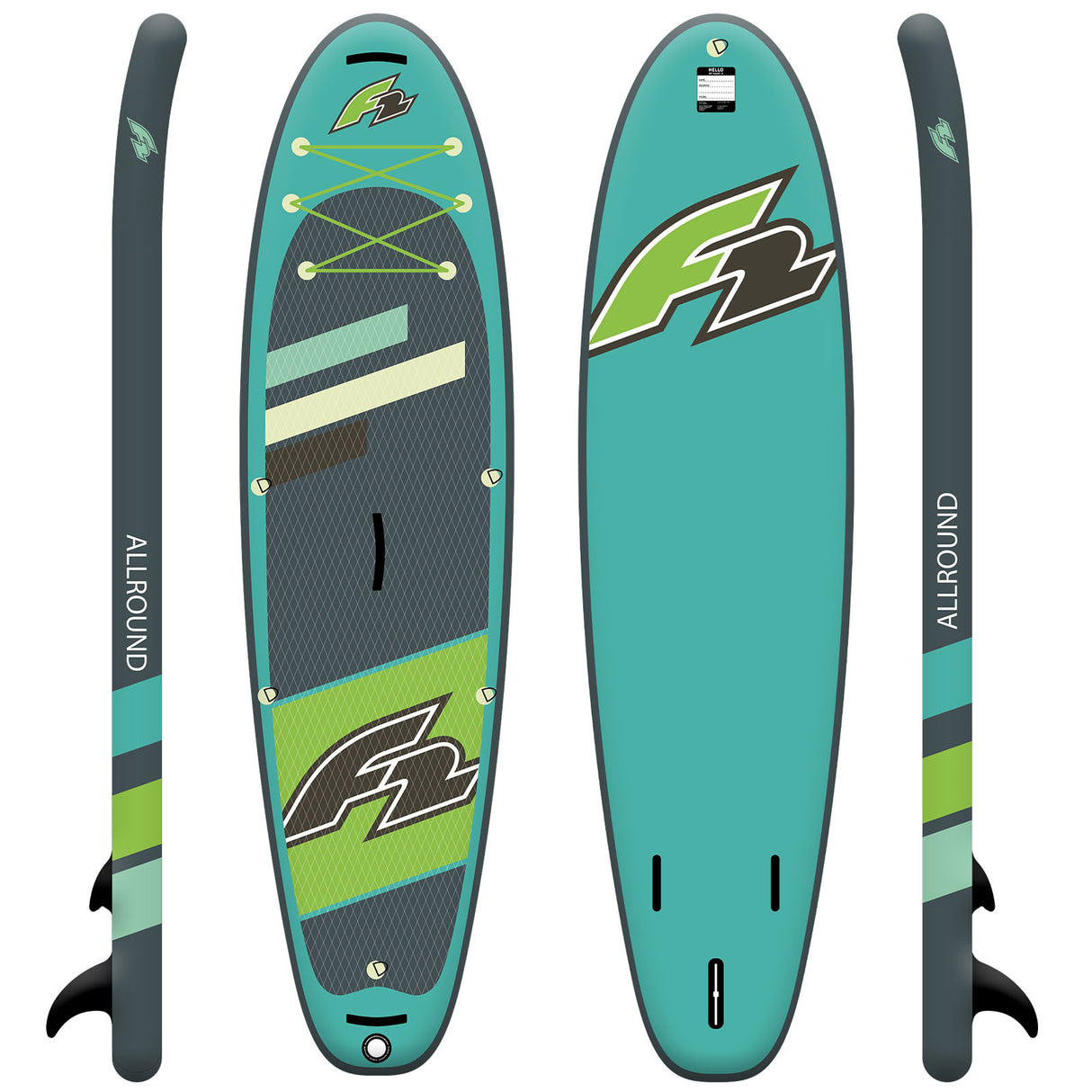 F2 SUP Stand Up Paddle Board Allround Air Größe wählbar Grün 2024/25
