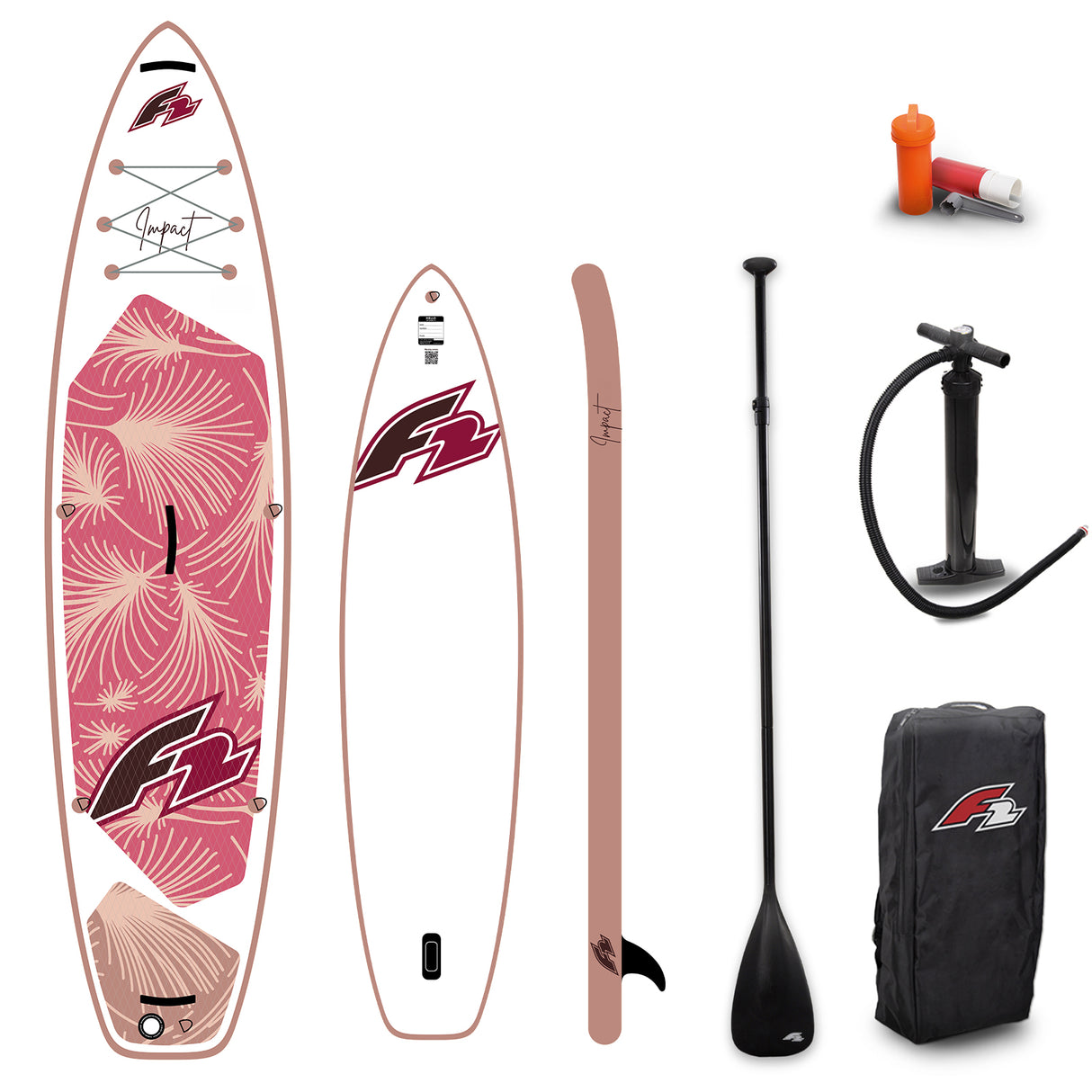 F2 Damen SUP Stand Up Paddle Board Impact Weiss - Größe wählbar