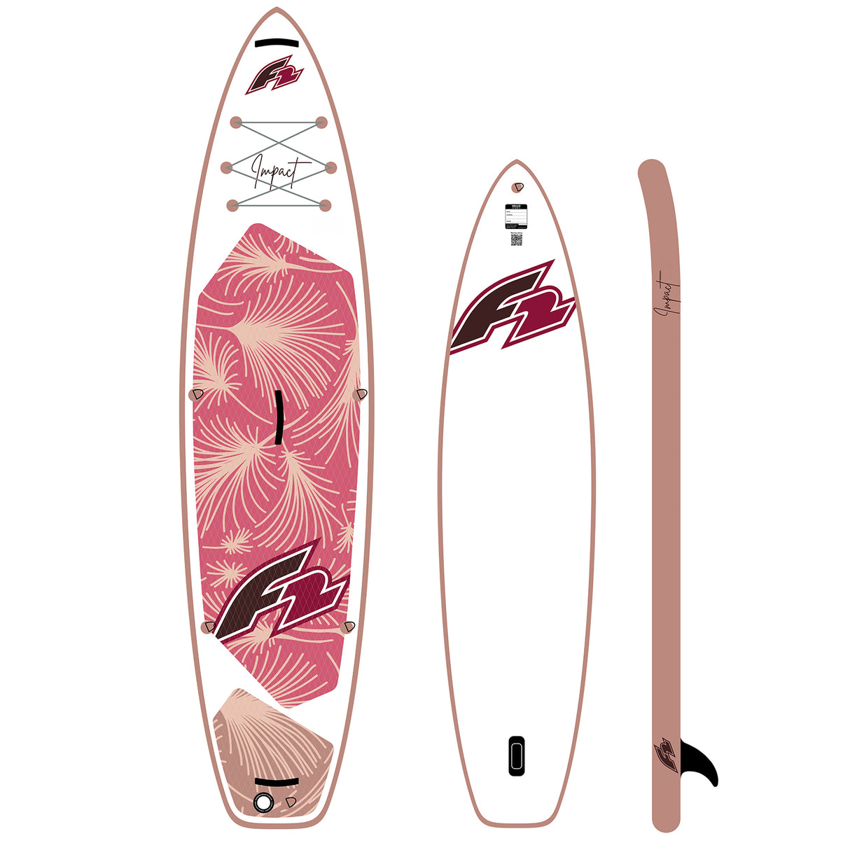 F2 Damen SUP Stand Up Paddle Board Impact Weiss - Größe wählbar