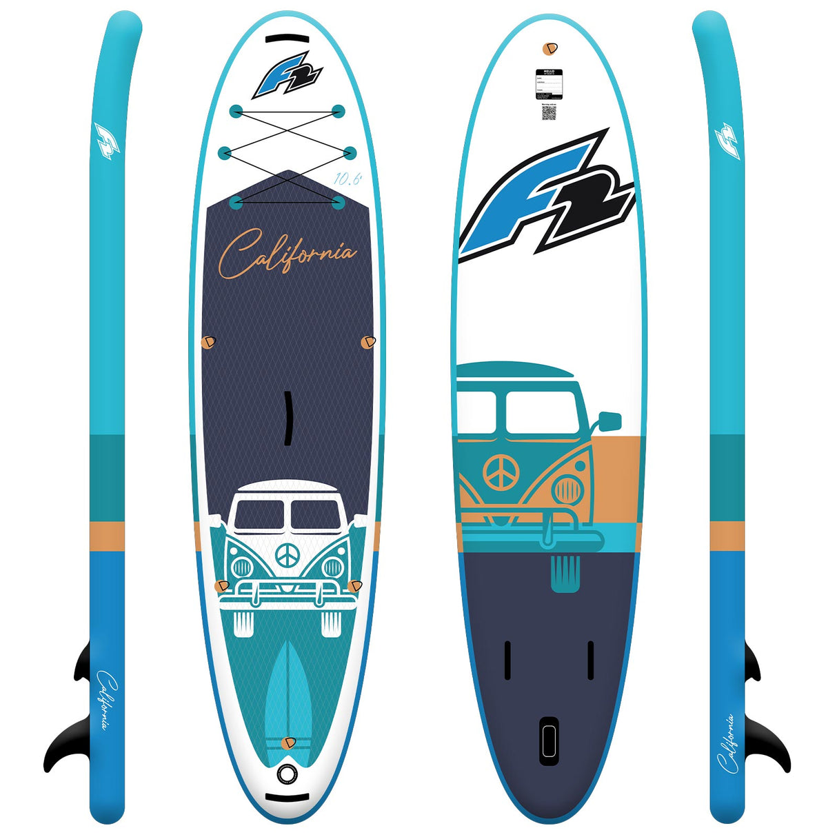 F2 SUP Stand Up Paddle Board California HFT 10'6''/11'6" wählbar Navy