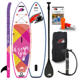 F2 Junior SUP Stand Up Paddle Board Ocean Girl 8'2''/9'2" wählbar Pink