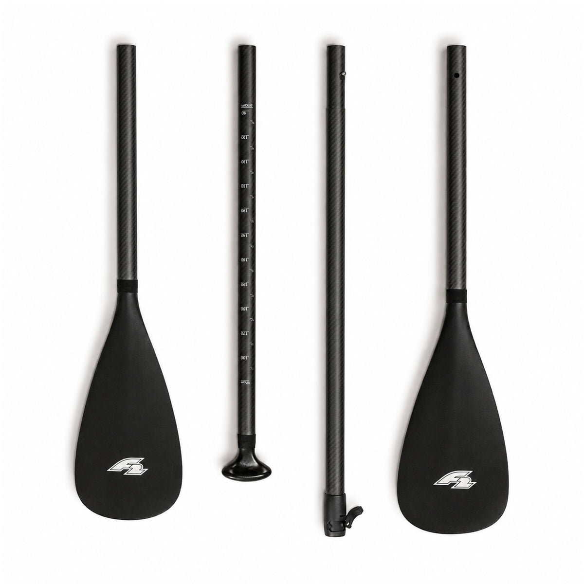F2   SUP Paddel Kajak Carbon  4 teilig Schwarz