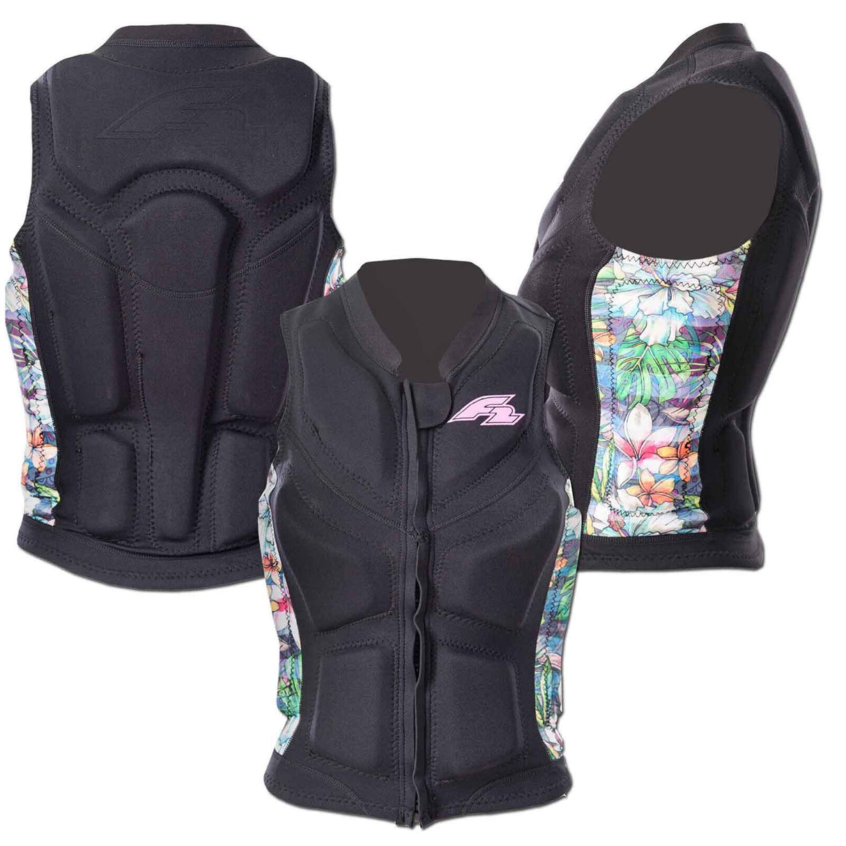 F2 Damen Prallschutz Weste Wake & Sup Weste S-XXL Größe wählbar Schwarz 2024/25