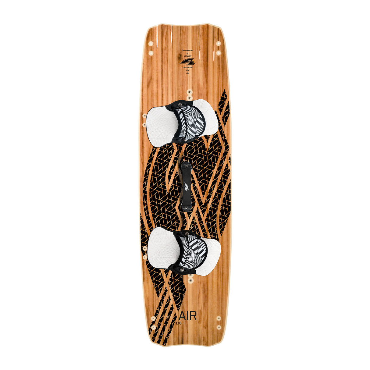 F2  Kiteboard Air Wood Icon Kitesurf Board Größe wählbar Schwarz 2025