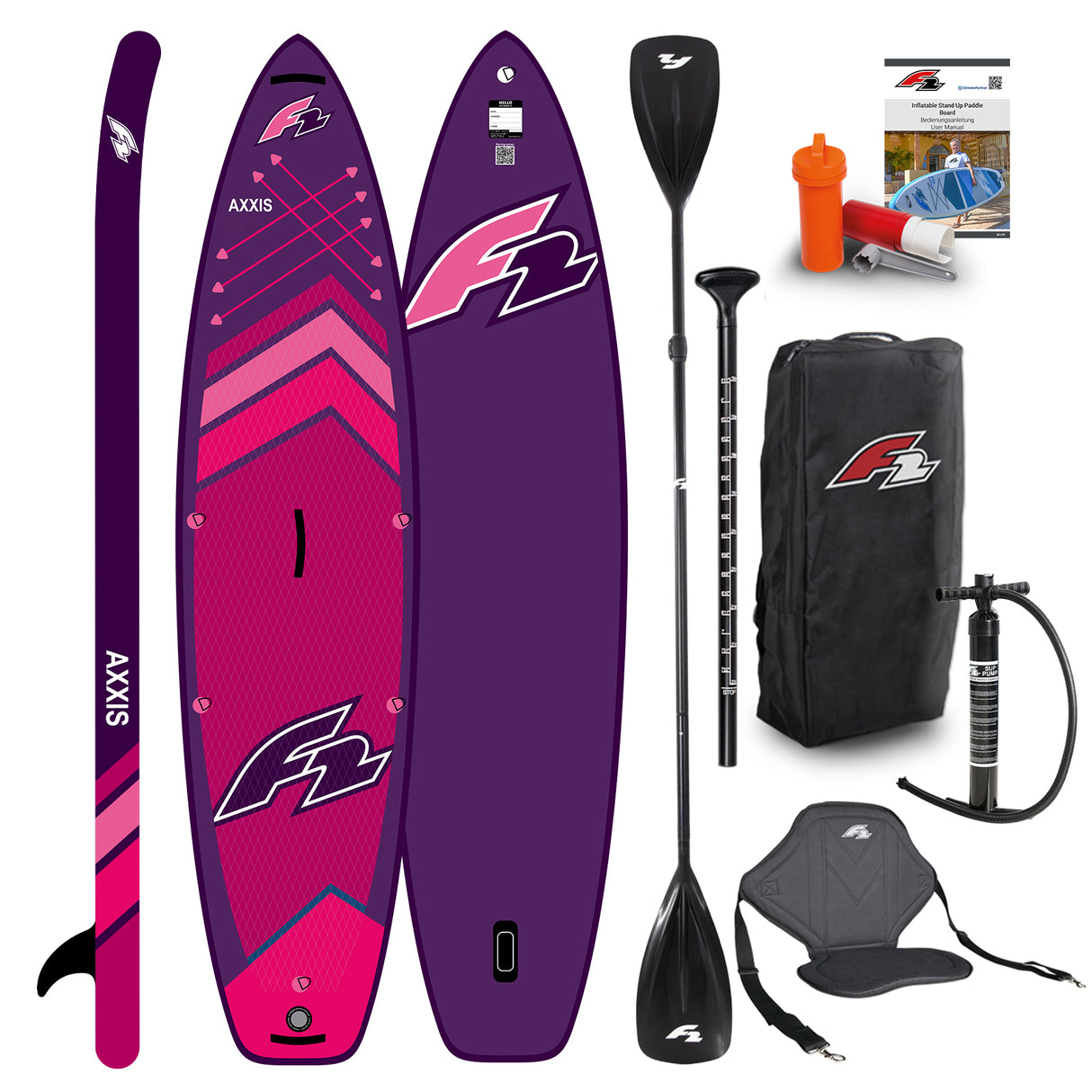 F2 Stand Up Paddle Board AXXIS Damen Ltd. Edition SUP Set Größe wählbar