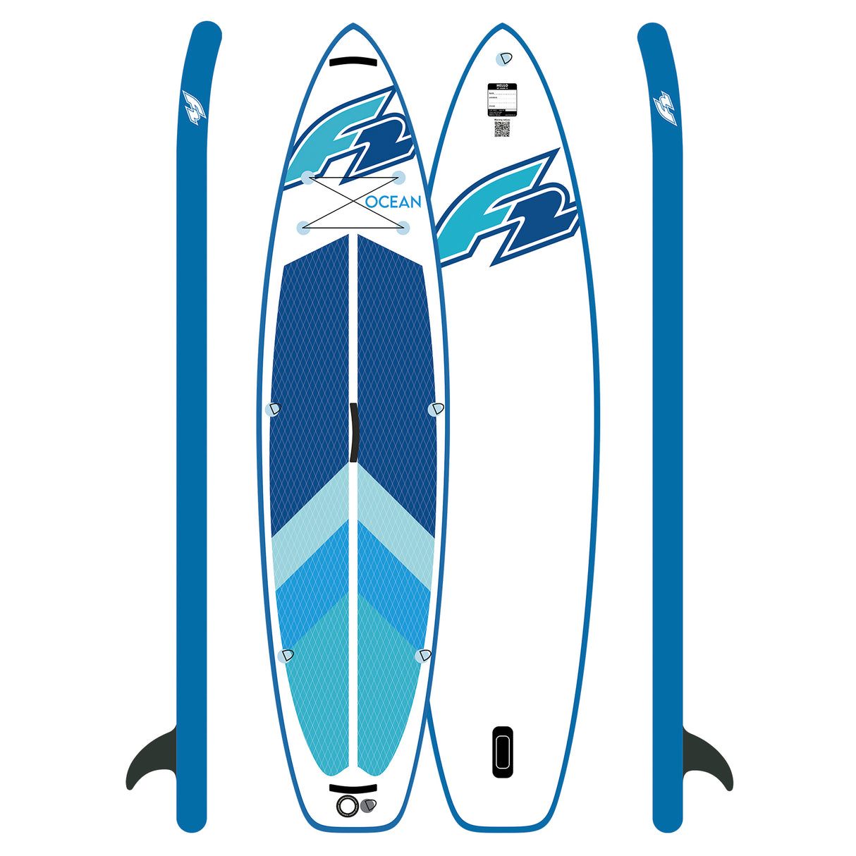 F2 Stand Up Paddle Board OCEAN LTD SUP Board Only Größe wählbar Blau