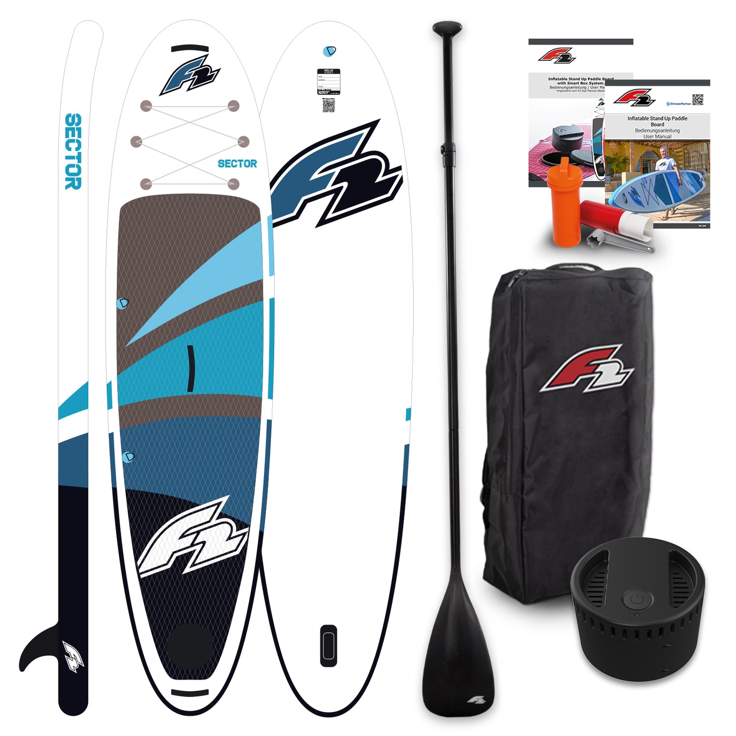 F2 SECTOR SMART SUP Board mit E-Pumpe & patentierter Smart Box – F2 Onlineshop