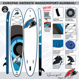 F2  SUP Stand Up Paddle Board Sector SMU Blau - Größe wählbar