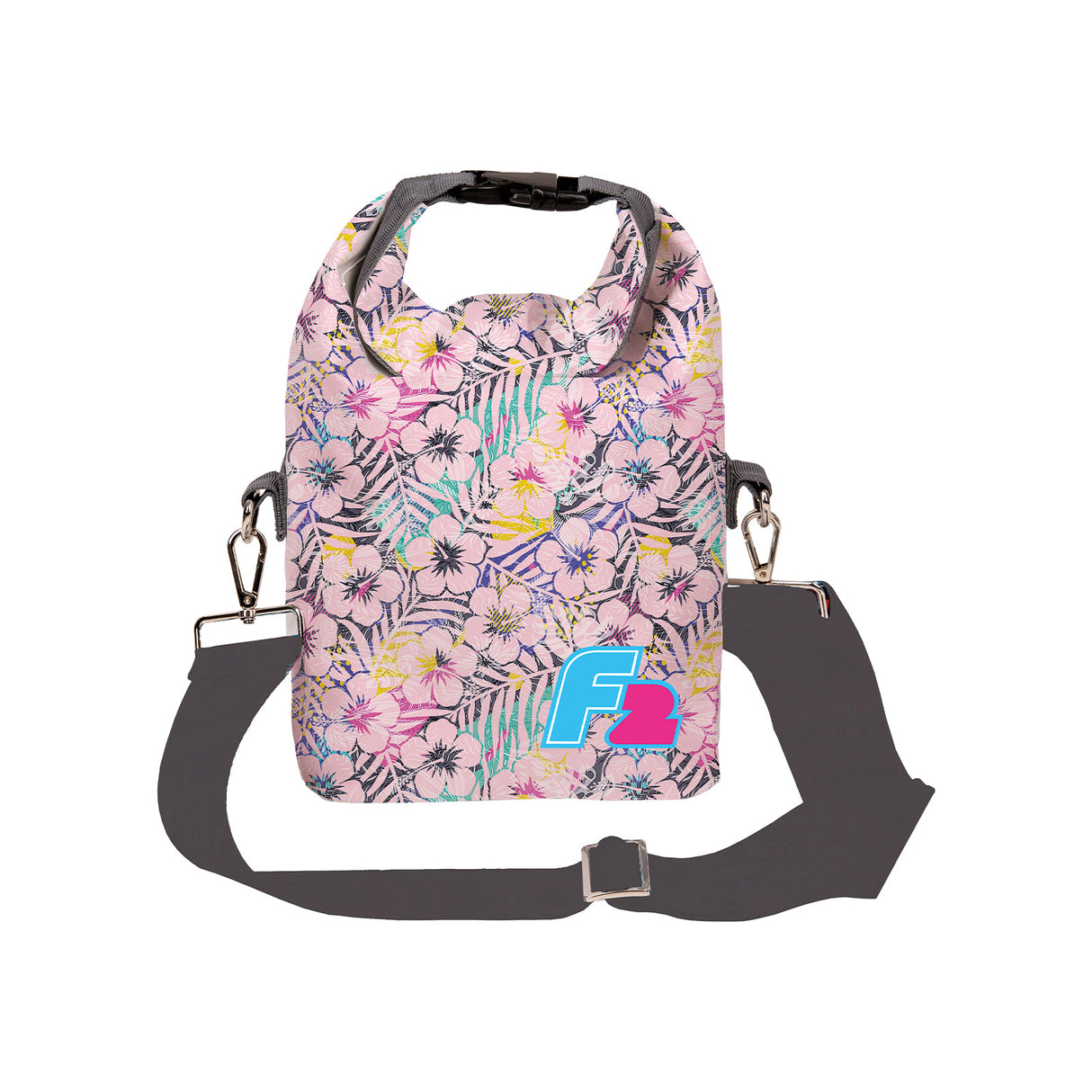 F2  Retro Kauai Hibiskus Tasche Drybag 5L Rosa