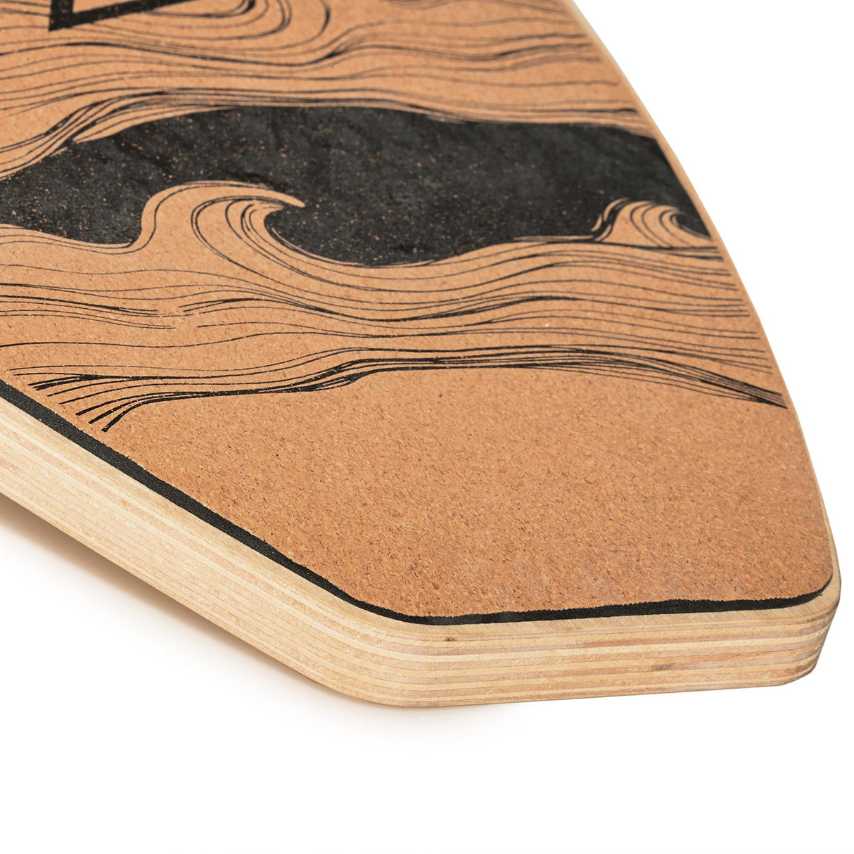 F2 Kork Balance Board Surf 74x30cm mit Korkrolle + Kork Halbkugel