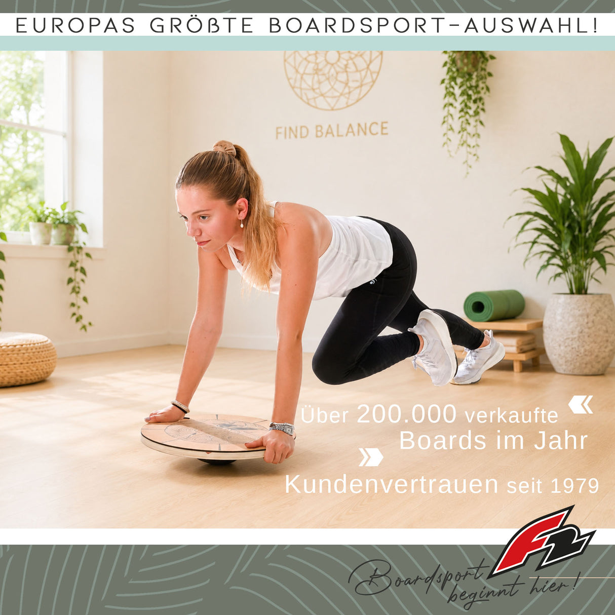 F2  Round Balance Plate Balancier Platte Balance Training