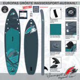 F2 SUP Stand Up Paddle Board Drive Petrol - Größe wählbar