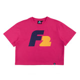 F2 Retro T-Shirt Strato Damen Crop Top Tshirt Magenta - Größe wählbar