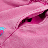 F2 Retro Silberpfeil Shorts Magenta Stonewashed Damen Sweatshorts - Größe wählbar