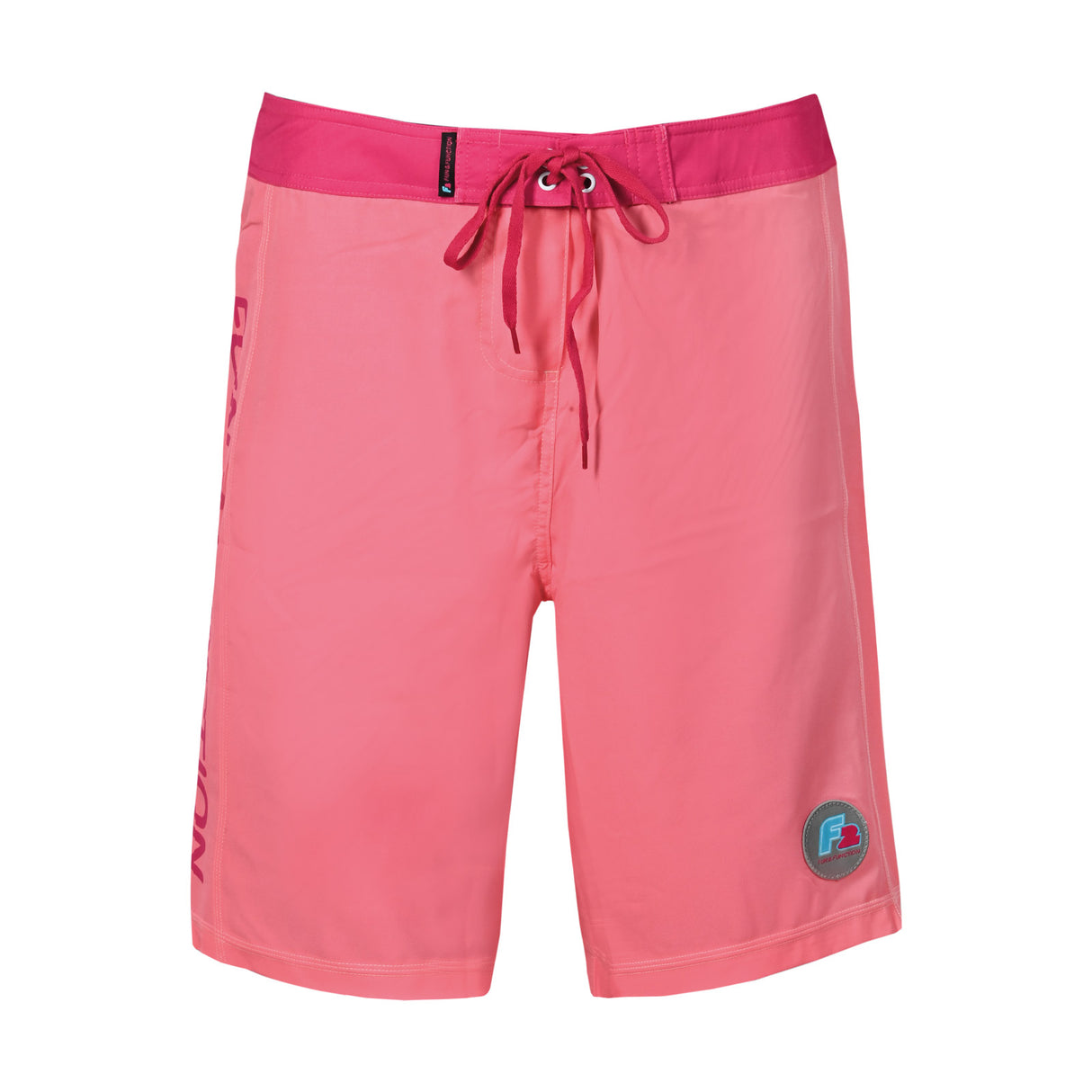 F2 Retro Boardshorts Classic Long Softpink Damen Badeshorts Lang - Größe wählbar