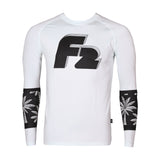 F2 Retro Rashguard Palms/White Funktionsshirt Wassersport - Größe wählbar