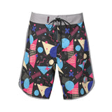 F2 Retro Boardshorts Classic 90´s Allover Badeshorts Schwarz - Größe wählbar