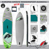 F2 SUP Stand Up Paddle Board Drive Grau - Größe wählbar