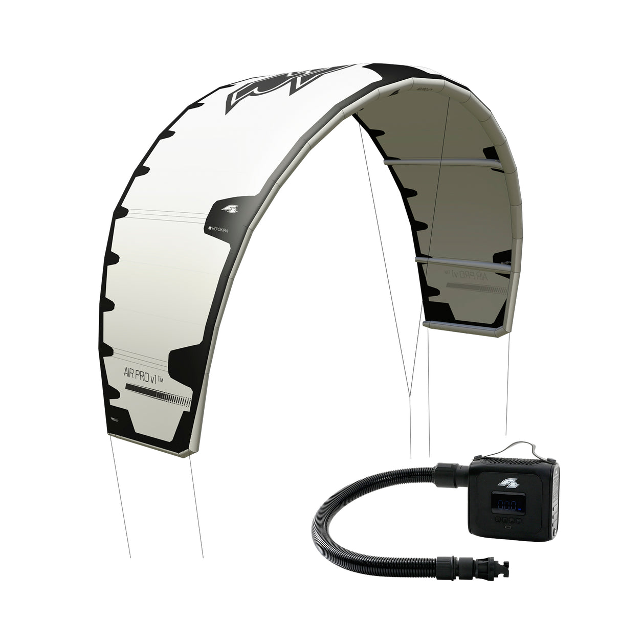 F2 Kite Air Pro mit E-Pumpe Zetta - Größe wählbar Weiss