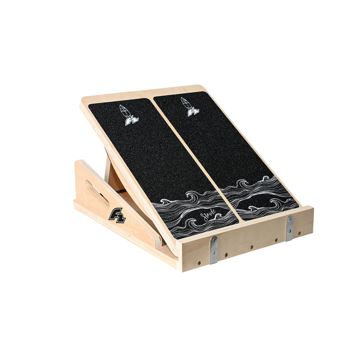 F2  Balance Board Step Board Multi Trainingsgerät Verstellbar  Holz