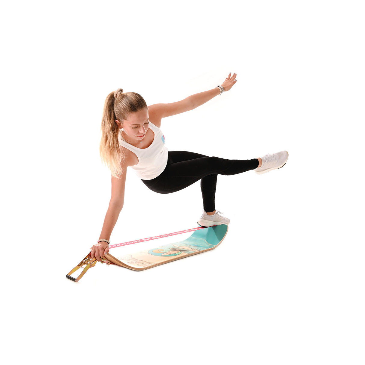 F2 Balance Board Surfline Board Slackline Training 105x27,5cm Farbe wählbar