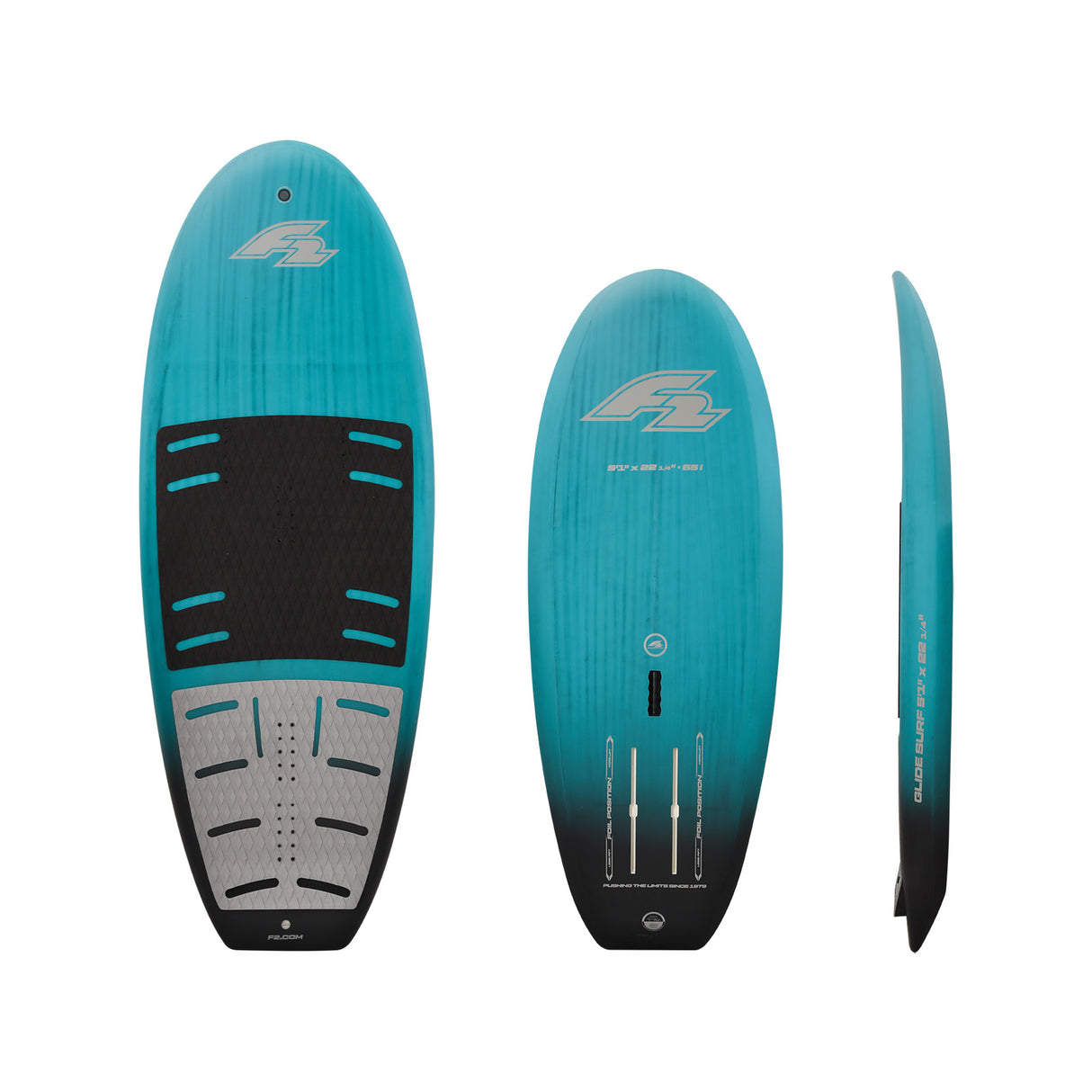 F2 Set Foilboard Glide Surf Team + Alu Limited Foil + Allround Wing Komplettset Größen wählbar