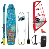 F2 Set SUP Travel mit Windsurfsegel Checker Komplettset Größen wählbar
