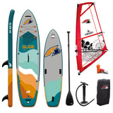 F2 Set SUP Glide 10'2 mit Windsurfsegel Checker Komplettset Größen wählbar