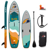 F2 Set Glide SUP 10'2" mit Windsurfsegel Checker 5,5qm