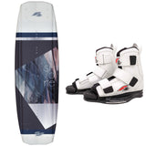F2 Set Wakeboard Shore Braun 138cm mit Wakebindung Team Boot L/XL