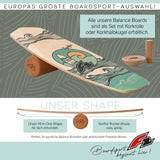 F2 Balance Board Set mit Korkrolle und Halbkugel Komplettset Modell wählbar