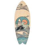 F2 Set Balance Board Surfer 76x28cm mit Kork Halbkugel