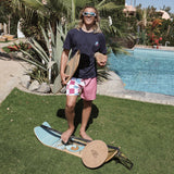 F2 Set Balance Board Surfer 76x28cm mit Kork Halbkugel