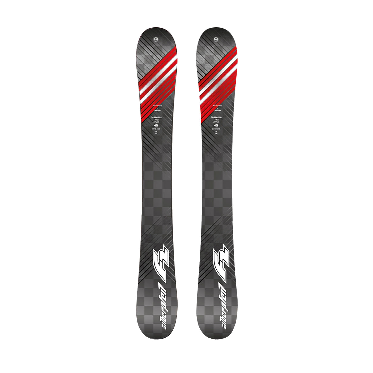 F2 Snowblades Silberpfeil 99cm Set mit Sicherheitsbindung Fun Ski Kurzski