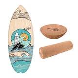 F2 Set Balance Board mit Halbkugel und Korkrolle - Board wählbar
