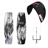 F2 Set Kite Ride V5 mit Kiteboard Ride White Icon und Control Bar Komplettset Größen wählbar