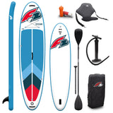 F2 Marken Stand Up Paddle Board Ocean Rot SUP 11'5 350cm + Kajak Zubehör Paket
