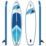 F2 Marken Stand Up Paddle Board Ocean Blau SUP 10'5 320cm + Kajak Zubehör Paket