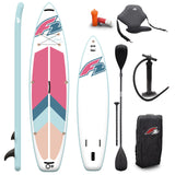 F2 Marken Stand Up Paddle Board Ocean Damen SUP 11'5 350cm + Kajak Zubehör Paket