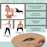 F2 Kork Balance Boards mit Korkrolle + Kork Halbkugel - Komplettset Modell wählbar