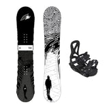 F2 Set Snowboard Junior Black Deck + Pipe Bindung Größen wählbar