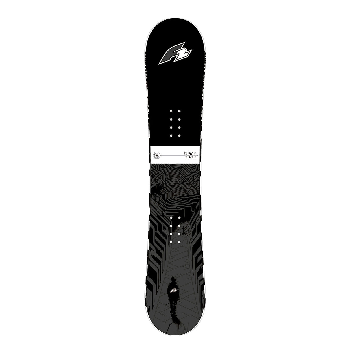 F2 Set Snowboard Junior Black Deck + Pipe Bindung Größen wählbar