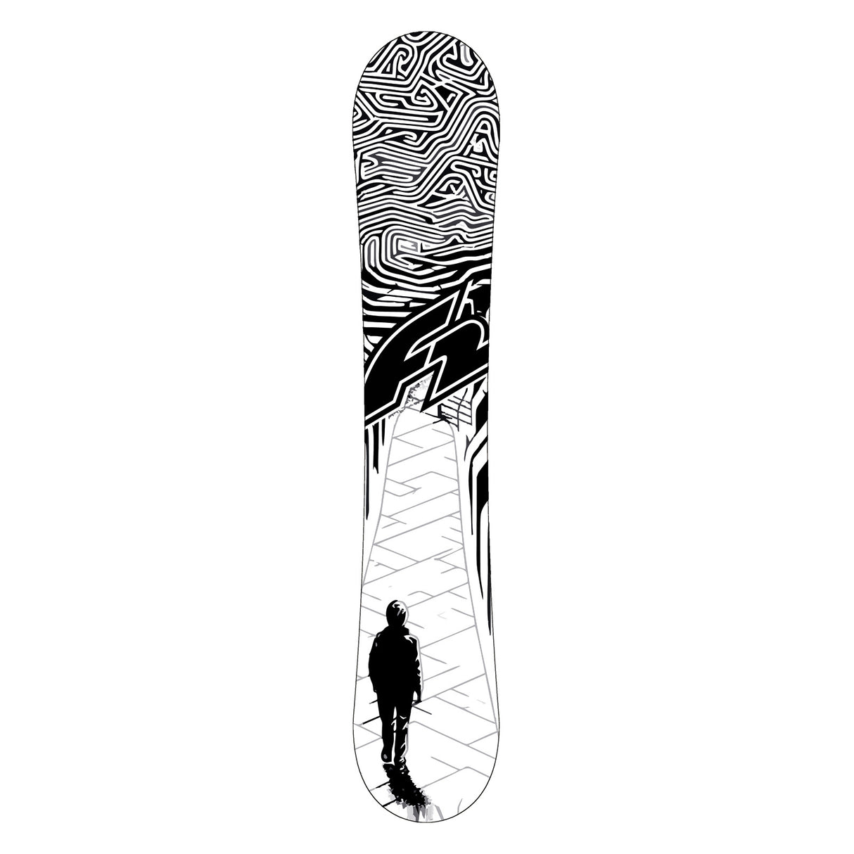 F2 Set Snowboard Junior Black Deck + Pipe Bindung Größen wählbar