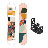 F2 Set Snowboard Junior Bloom Girl Apricot + Pipe Bindung Größen wählbar