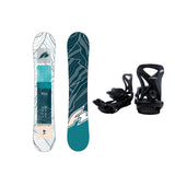 F2 Set Snowboard T-Ride Wood Weiss + Sonic Pro Bindung - Komplettset Größen wählbar