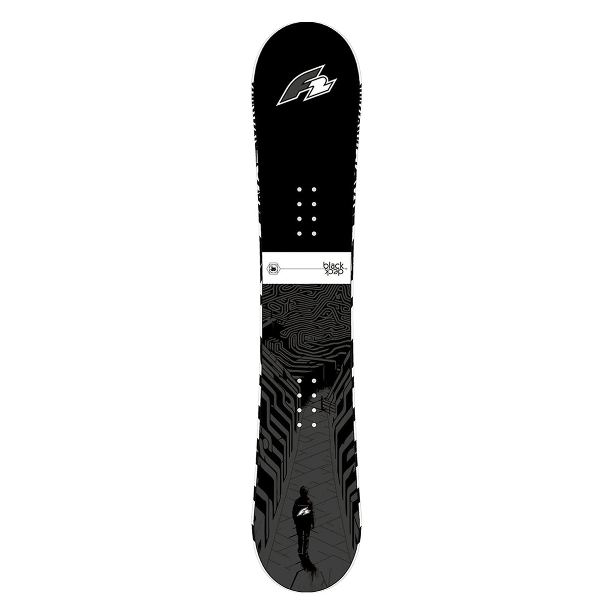 F2 Set Snowboard Blackdeck Wide Schwarz/Weiss 157w cm + Sonic Pro Bindung L