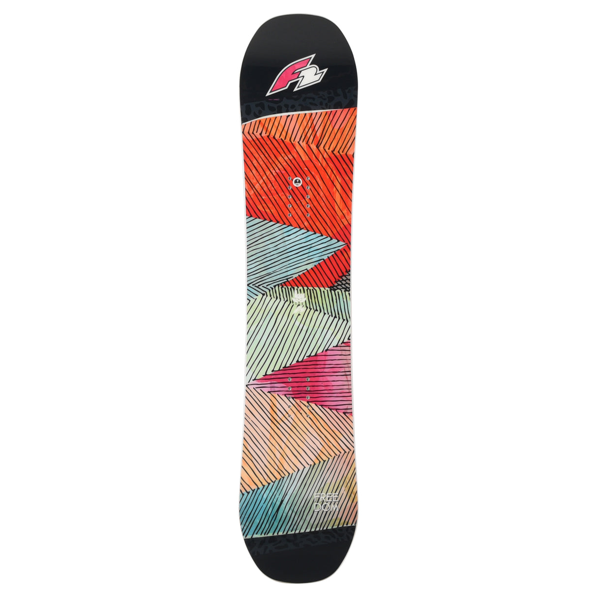 F2 Set Damen Snowboard Freedom Multicolor + Sonic Bindung M - Sale - Komplettset Größe wählbar
